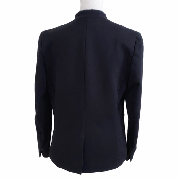 J CREW BLACK TWILL COLLARLESS BLAZER - 6 - Picture 4 of 12